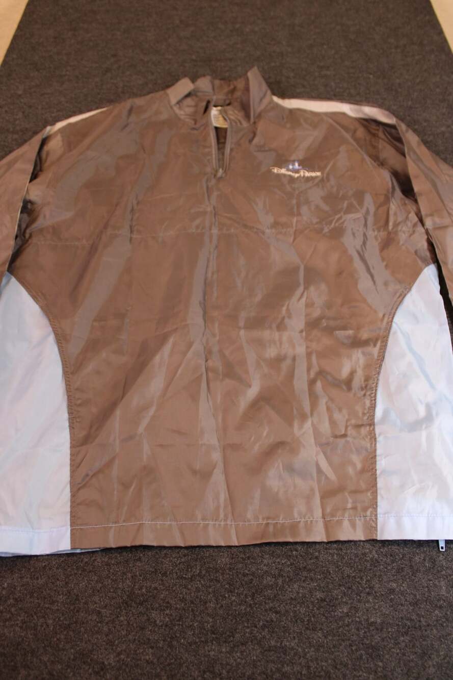 Disney Parks Walt Disney Windbreaker Rain Jacket Packable Blue Gray M/L